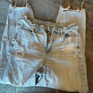 AE Distressed Denim Mom Jeans